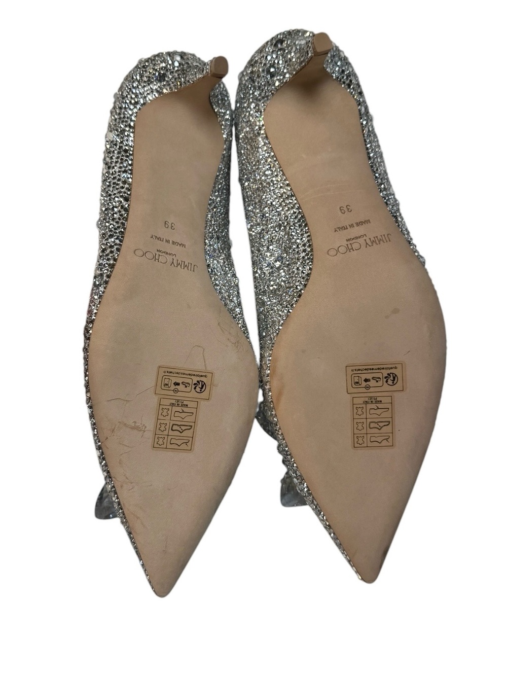 Jimmy Choo "Cinderella" Allure Crystal Covered Pointy Toe Pumps Heels 9 / 39 - Picture 13 of 16